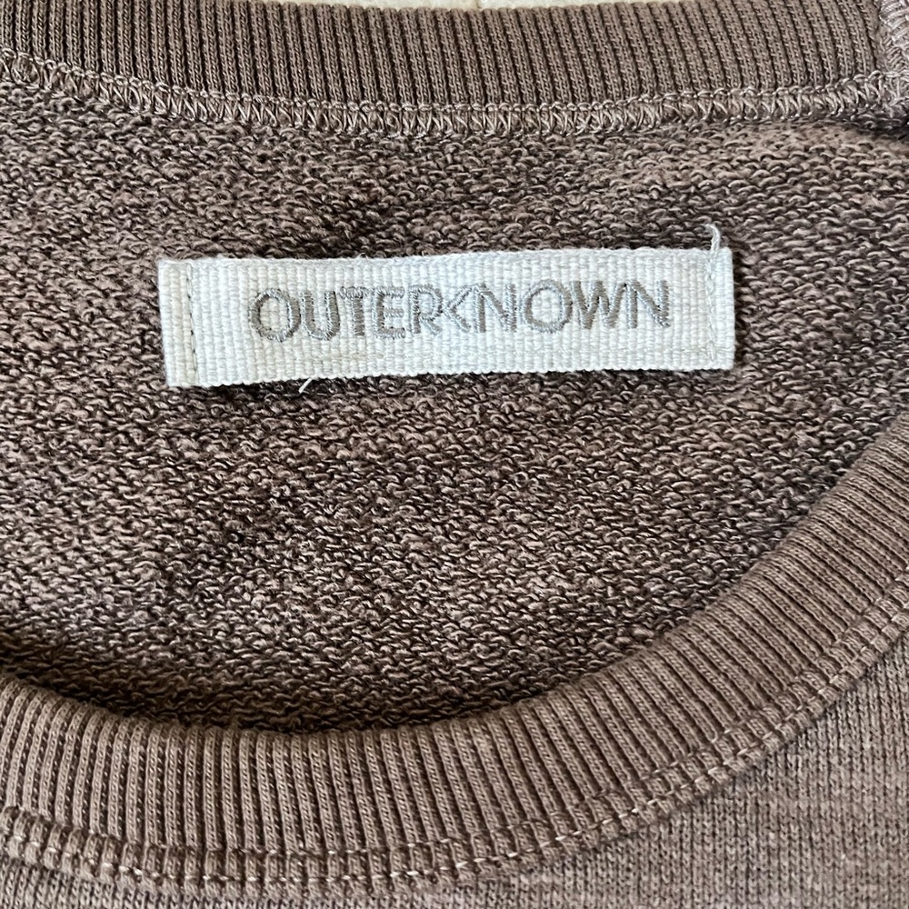 Outerknown Men’s Crewneck Sweatshirt Medium Brown Organic Cotton - Picture 3 of 4